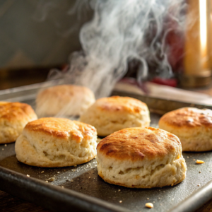 close-up-view-of-golden-brown-biscuits-baking-on-a